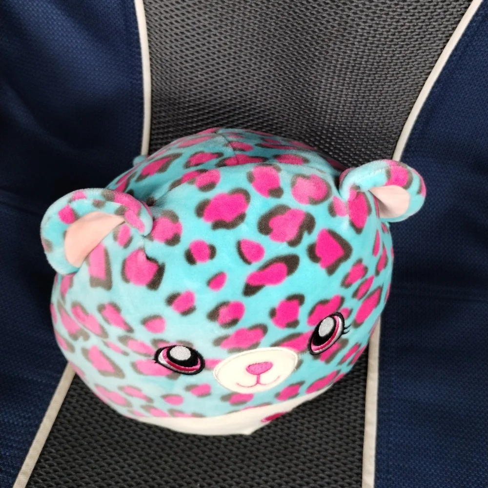 Squishmallow Leopard/Cheetah Plush Chelsea Heat Stuffed Animal 8" Blue & Pink - Picture 5 of 13